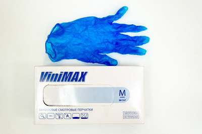 Перчатки виниловые M VINI MAX (11000100шт)
