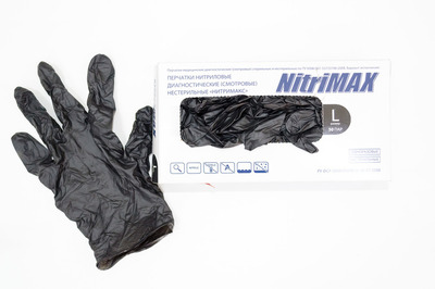 Перчатки нитриловые L Nitrimax  черные (11000100шт)