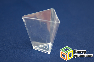 Форма Треугольник 67 мм PS 70 мл прозрачная (1-500-25 шт.)