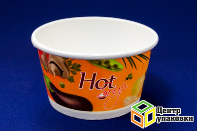 Чаша бумажная под суп Hot soup 500 мл, ø121 мм (1-500-50 шт.)