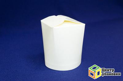 Контейнер бумажный 500 мл белый ламинированный без лого (1-500-50 шт.)